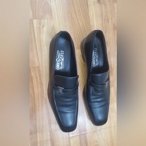 Salvatore Ferragamo Black Leather Oxfords